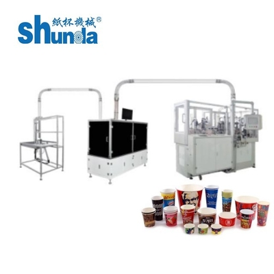 자동적인 종이컵 기계, 중국 기계 2-32oz 초음파 Leister 체계를 형성하는 제일 질 종이컵
