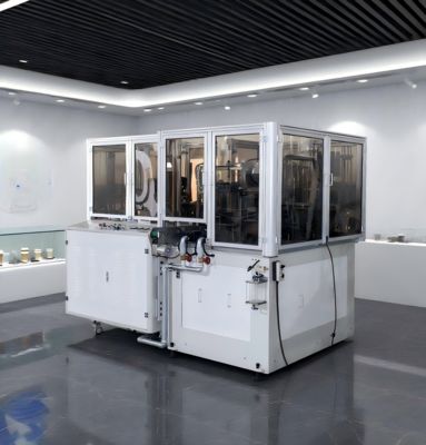 /두 배 PE에 의하여 입힌 처분할 수 있는 컵 Thermoforming 기계 100 PCS/MIN 골라내십시오